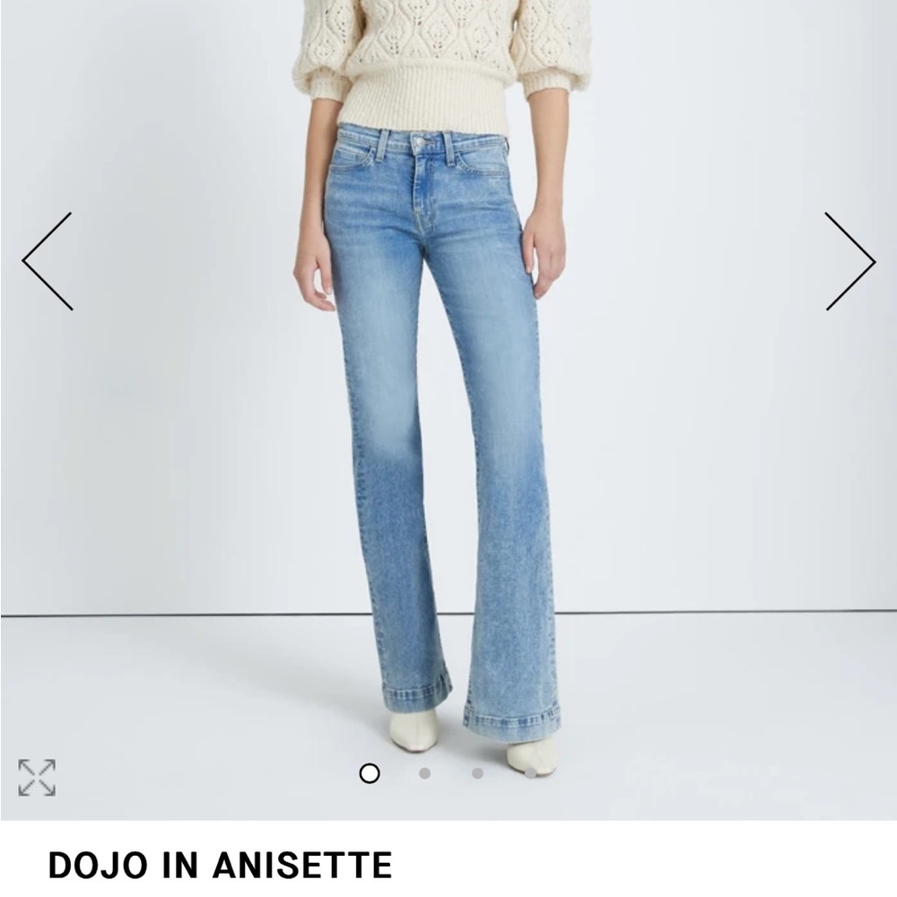 7 for all mankind dojo b(air) denim flare leg trouser jeans